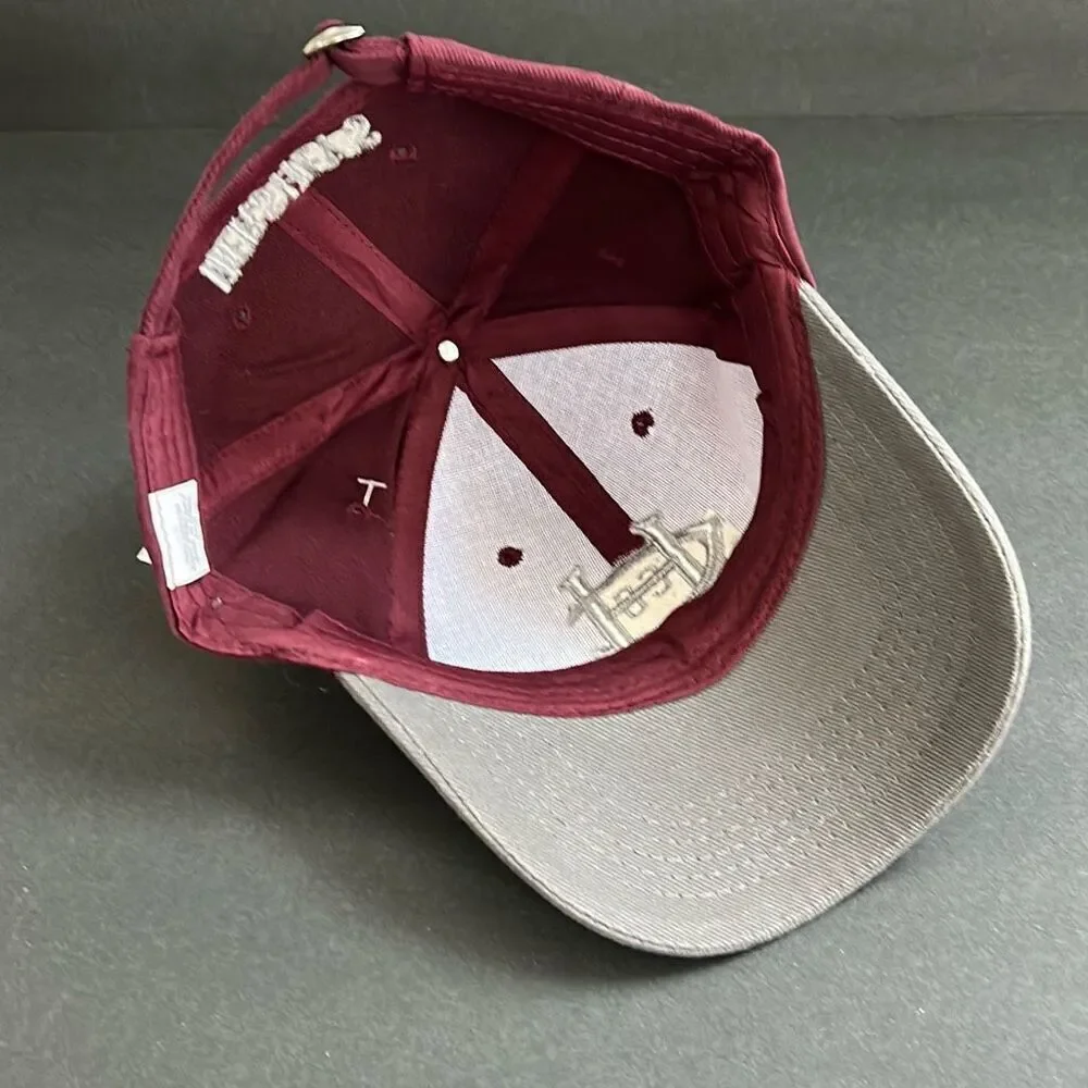 Hersheys Chocolate World Youth Cap Hat Adjustable Sz Medium Maroon Gray Logo